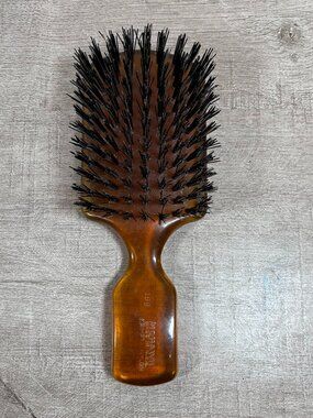 Vintage Mohawk Boar Bristle Amber Handle Paddle Hair Brush #189